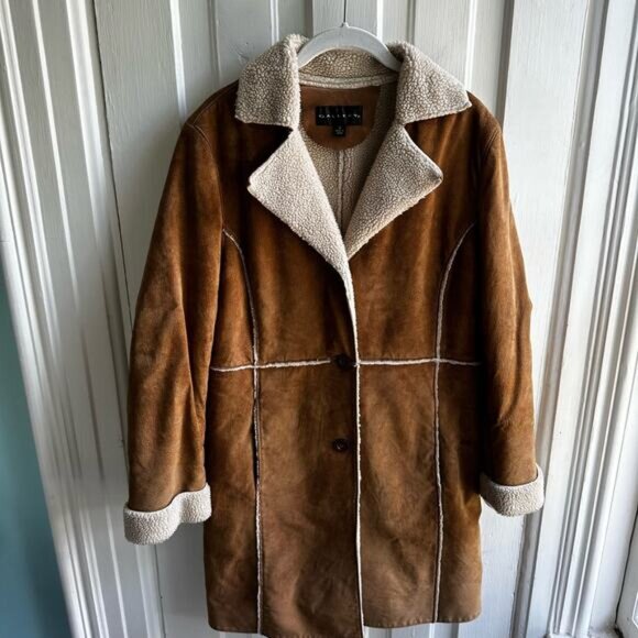Vintage Gallery Suede Leather Penny Lane Coat - Picture 1 of 7